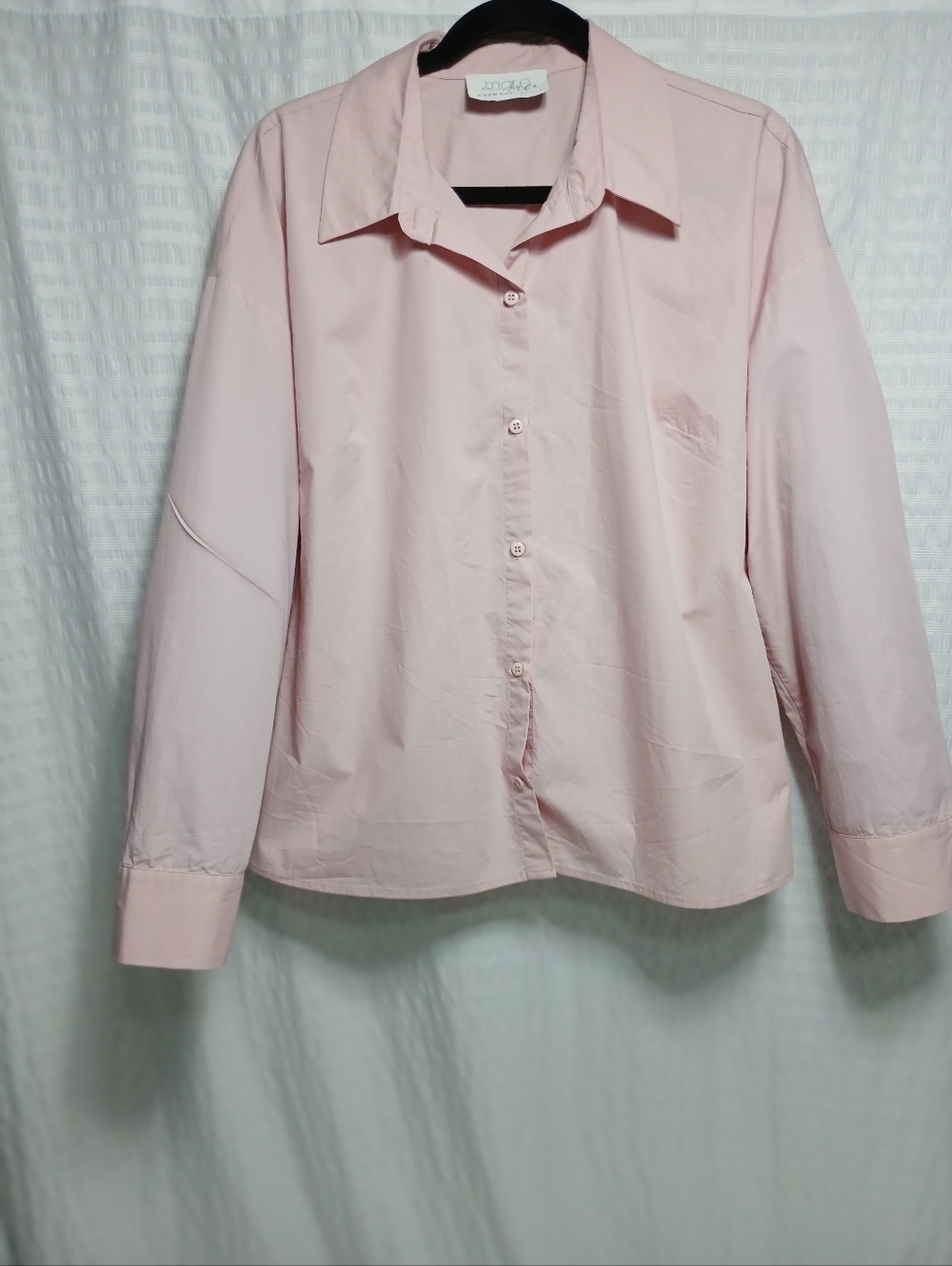 Anthropologie Mare Mare X Light Pink Button-Up  Long Sleeve Shirt Ladies L